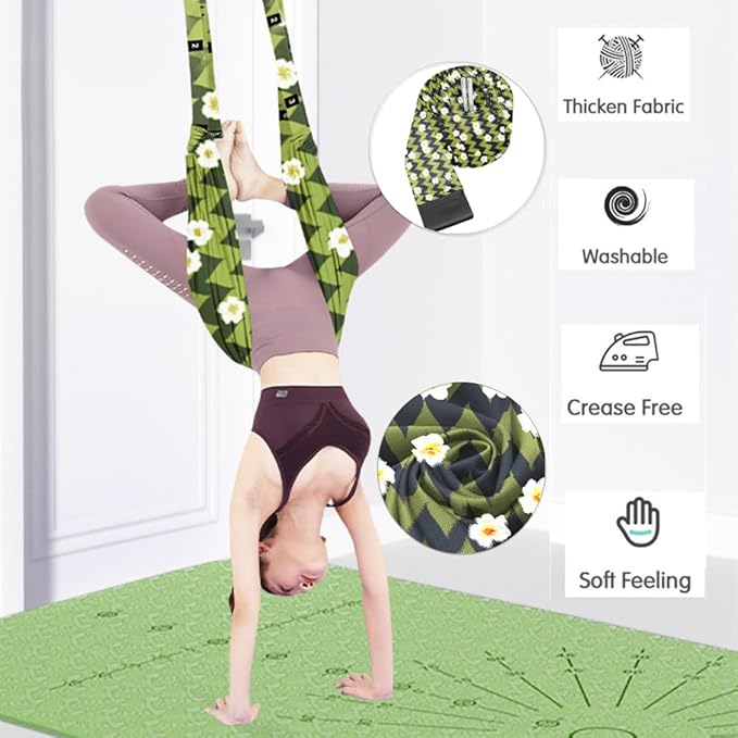 TOCO FREIDO Waist Back Leg Stretch Strap/Yoga Fitness Band, Leg Stretching Assist Trainer, Yoga Stretcher, Back Bend Split Inversion Strap for Fitness, Dance, Ballet, Gymnastics