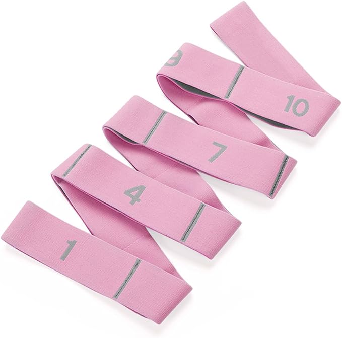 11 Loops Stretch band - Yoga, Pilates, Ballet, and Physical Therapy Stretching strap for Flexibility, Leg Stretching, and Exercise - Durable Stretching equipment for Dance and Fitness