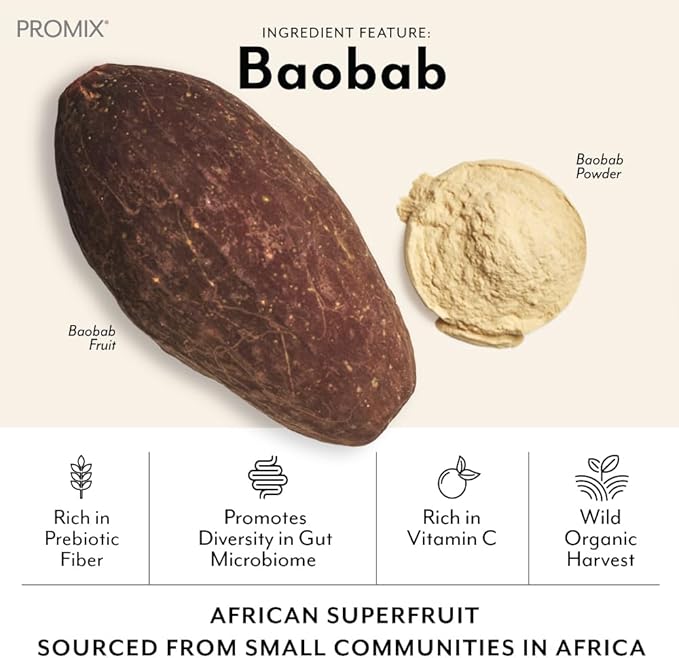 ProMix Nutrition Debloat Prebiotics and Probiotics with Baobab - Rich in Vitamin C, Bloating Relief, Immune Support - Orange - 30 Servings (Pack of 30)