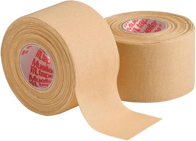 MUELLER Sports Medicine MTape Rolls, Quality Athletic Tape, Easy to Tear for Fast & Effective Taping, 1.5" x 10 Yards Per Roll, 2 Rolls