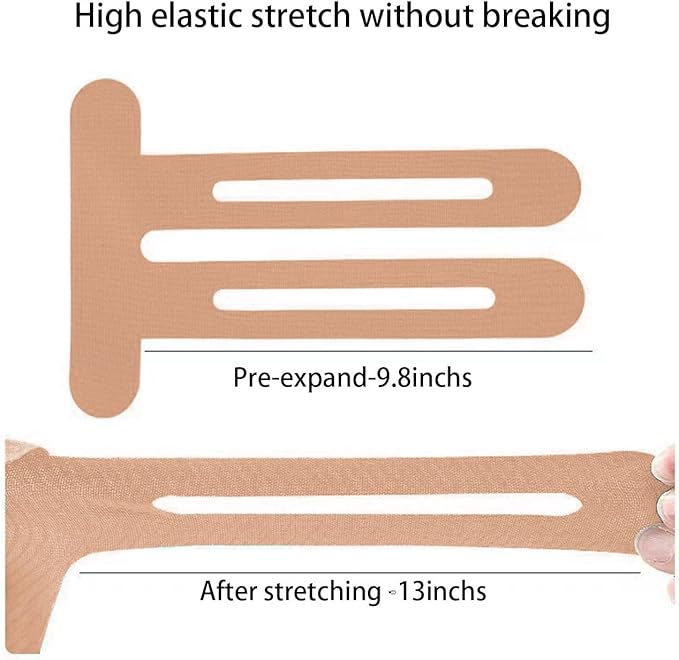 Precut Kinesiology Tape for Knees,15-30 Pcs – Elastic Knee Support & Stability, Pain Relief – Waterproof, Breathable, Hypoallergenic Athletic Tape