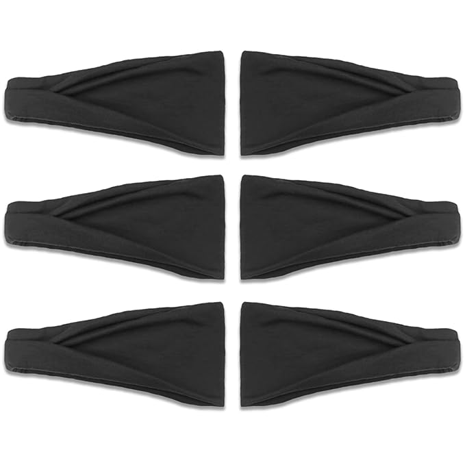 IVARYSS Headbands for Women, Non-Slip, Premium Stretchy Head Bands Hair Accessories,Wear for Yoga, Fashion, Working Out, Travel or Running, 6 Pack, Black