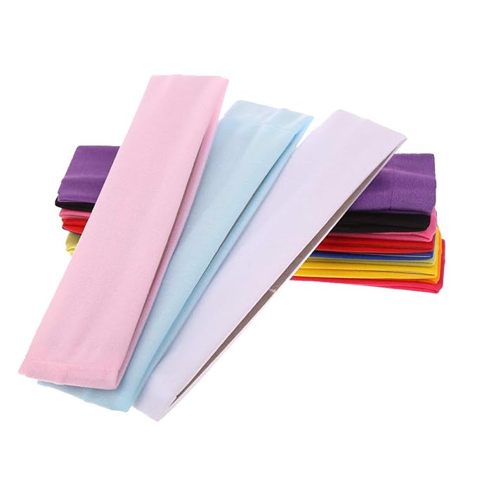 DERAYEE Women Yoga Hair Bands, 12 Colors Soft Elastic Headbands for Sport Workout Head wrap accessories