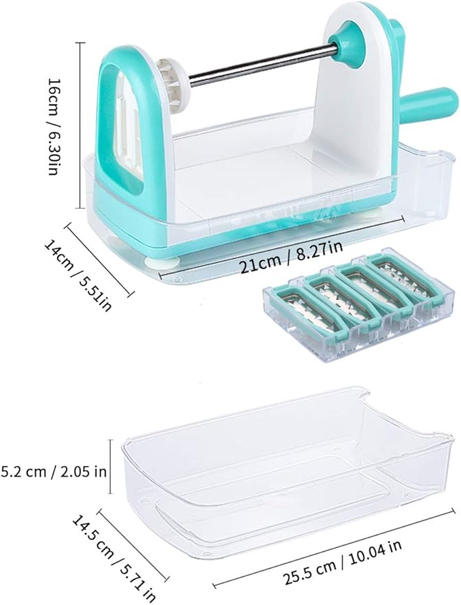 Ourokhome Zucchini Noodle Maker Spaghetti Spiralizer - 5 Blades Vegetable Slicer for Veggie Noodles and Curly Chips