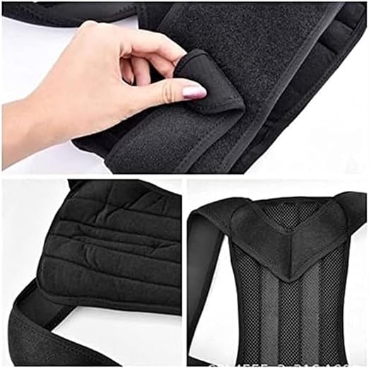 XS-5XL Plus Size Posture Corrector Back Brace Upper And Lower Back Support Women Men Shoulder Straightener Student Teenagers Scoliosis Hunchback Correction Posture Trainer ( Color : Black , Size : Sma