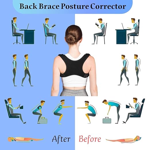 Posture Corrector for Women, Breathable Back Brace Posture Corrector, Adjustable Back Brace for Posture for Shoulder and Neck, Relief for Upper and Lower Back Pain