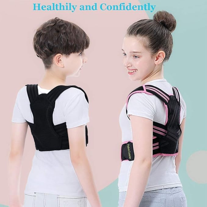 Lexniush Professional Posture Corrector for Kids and Teens, Effective Upper Back Posture Brace for Teenagers Boys Girls Spinal Support to Improves Slouch, Prevent Humpback, Relieve Back Pain