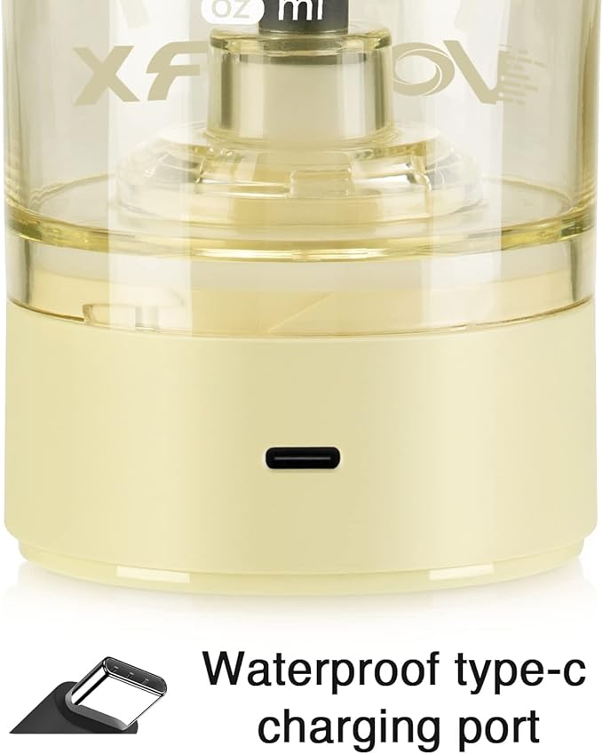 VOLTRX Electric Shaker Bottle - VortexBoost Portable USB C Rechargeable Protein Shake Mixer, Shaker Cups for Protein Shakes and Meal Replacement Shakes, BPA Free, Waterproof, Colored Light Base, 24 oz