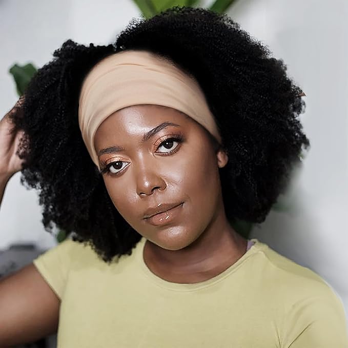 DRESHOW Wide Headbands for Women Elastic Turban Hair Bands Boho Head Bands for Women's Hair Non-Slip Yoga Workout Hairband Girls Accessories 4 Pack