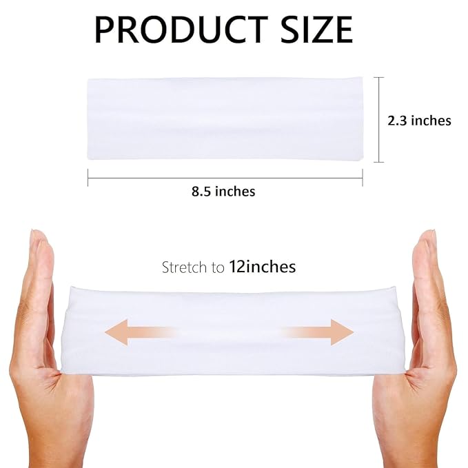 Headbands for Women 16 Pack Elastic Hair Bands for Women' Hair Non Slip Soft Cloth Fabric Headbands Womens Accessories, Neutrals Nude Solid Colors Head Bands