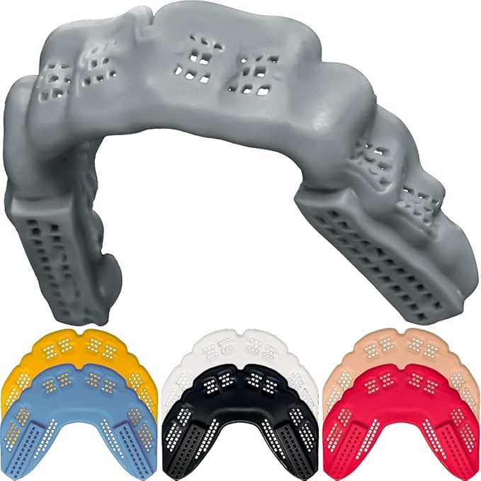 Bulletproof: World’s Thinnest Most Breathable Mouthguard is 3X Stronger! MMA Football Basketball Hockey Lacrosse Rugby BJJ Boxing Sports Mouth Guard Grinding Teeth. Men Women Adult Youth Kids Braces
