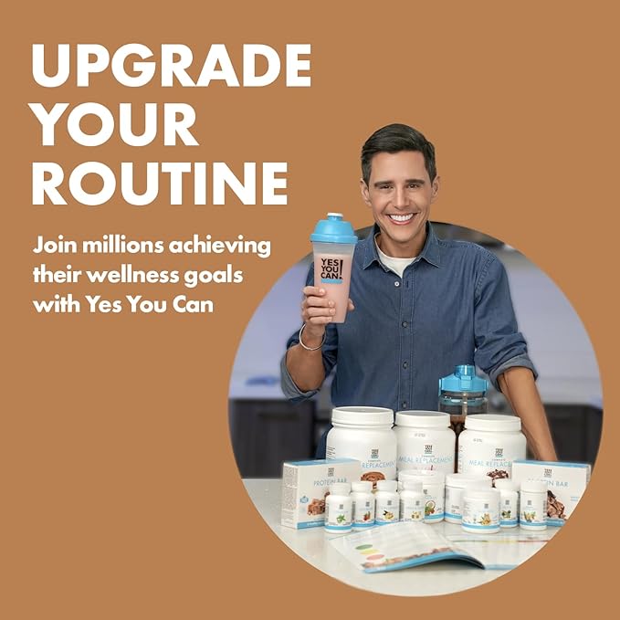 Yes You Can! Meal Replacement Shake - 20G Protein, 4G Fiber, 21 Vitamins & Minerals, 0G Added Sugar - Meal Replacement Protein Powder - Complete All-in-One Nutrition - 15 Servings (Coffee)