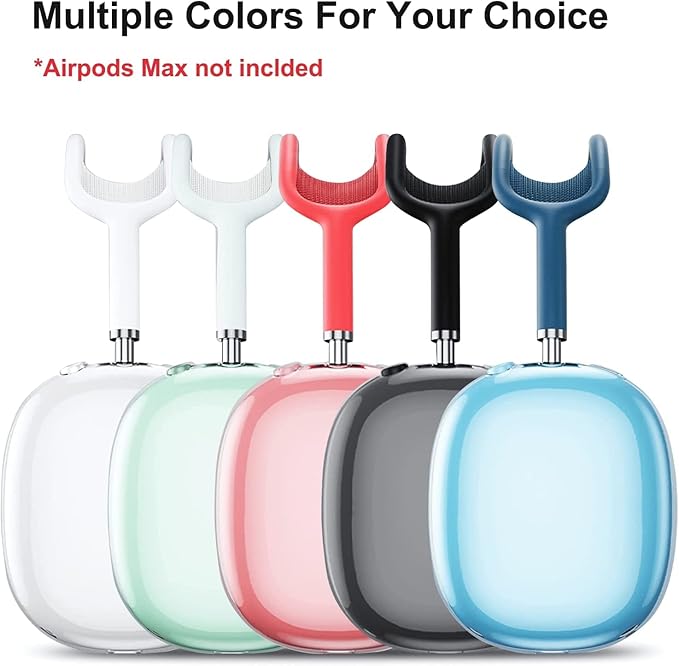 for AirPods Max Case Clear,with Earpad Case Cover/Ear Cups Skin,Soft TPU Protector for Airpods Max Cover,Anti-Scratch No-YellowTransparent Protective AirPod Max Accessories-Clear