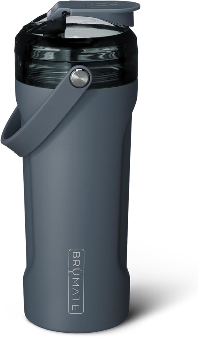 BrüMate MultiShaker Blender Shaker Bottle | 100% Leakproof Insulated Stainless Steel Shaker Bottle | Protein Shaker Bottle, and Pre Workout Bottle for the Gym | 26oz (Nightfall Blue)