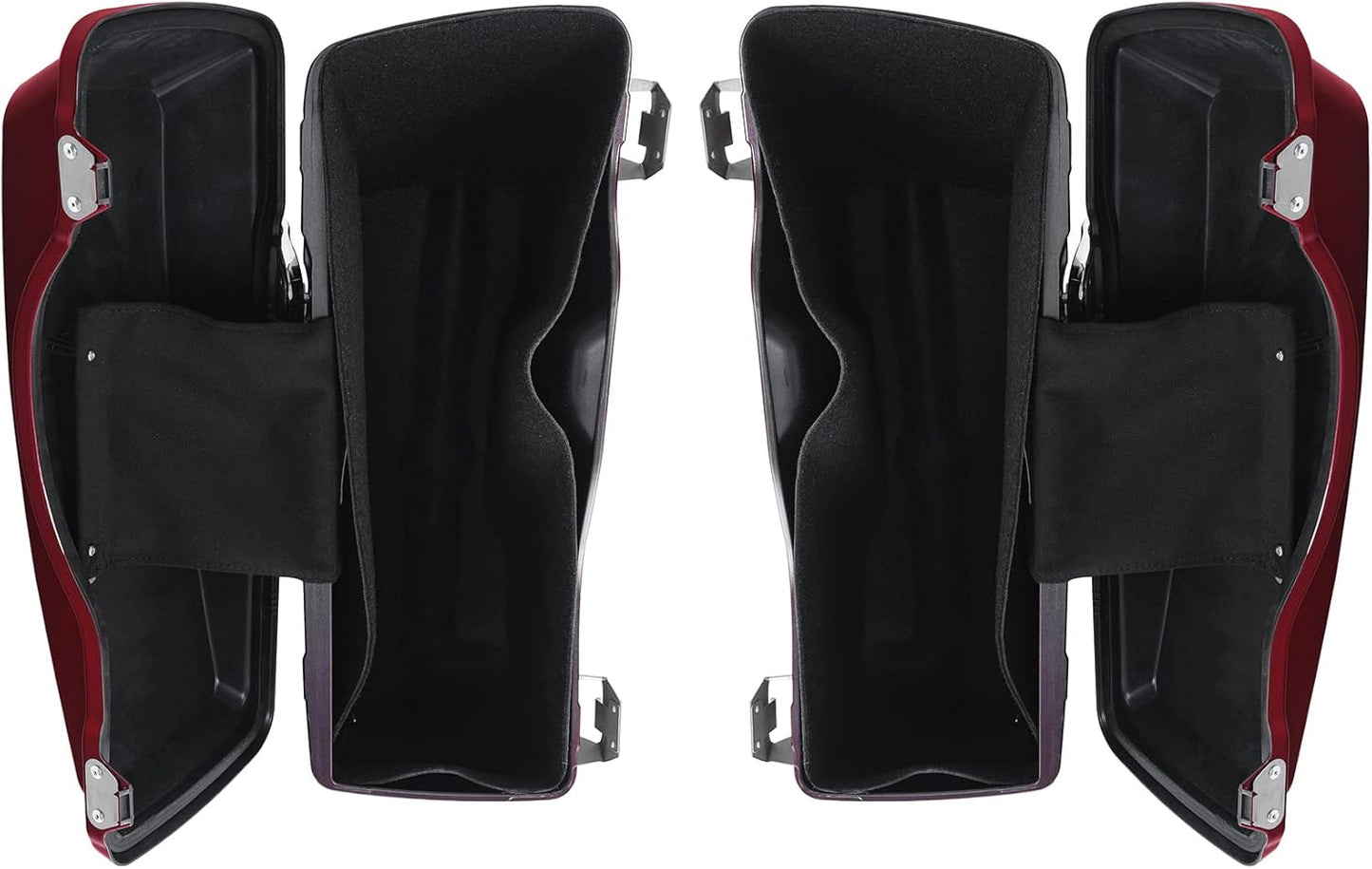 Green-L Red Hard Saddlebags Fit for Harley Touring Street Glide Road King Electra Glide 1994-2013