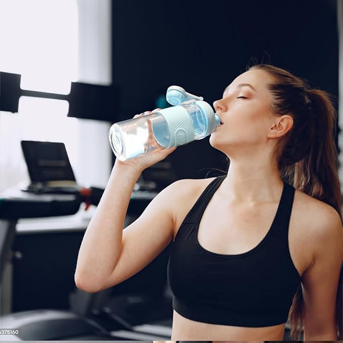 Shaker Bottle - 650ml/23oz, Durable & Leak-Proof, Ideal for Super Creamy Fitness Protein Shakes - Blue