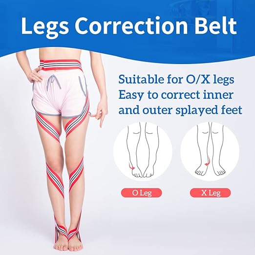 GHORTHOUD O/X Legs Correction Belt Legs Posture Corrector Band Unisex O/X Legs Bandage Lightweight Pediatric Straighten Belt for Men Women and Children(Large)
