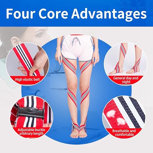 GHORTHOUD O/X Legs Correction Belt Legs Posture Corrector Band Unisex O/X Legs Bandage Lightweight Pediatric Straighten Belt for Men Women and Children(Large)