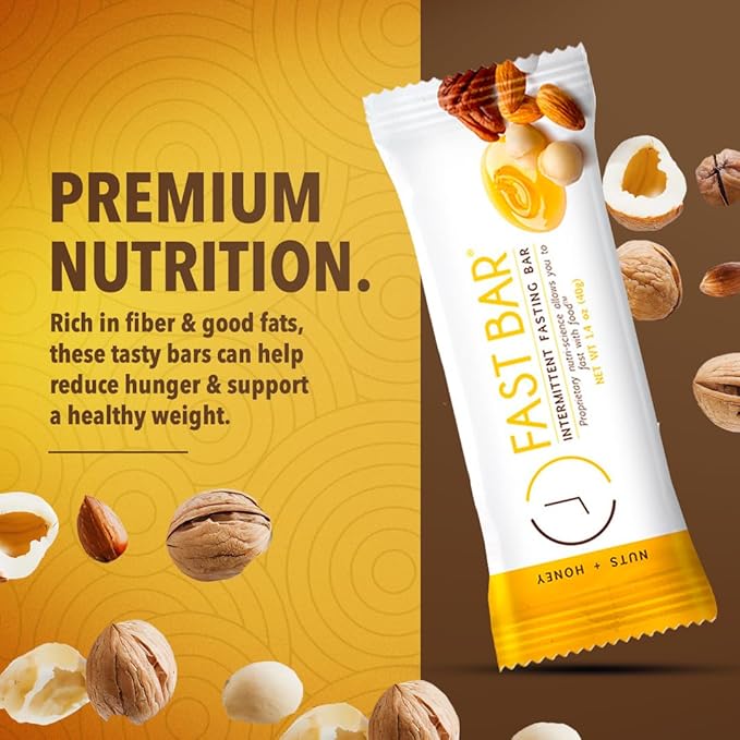 Prolon Fast Bars | Keto, Gluten Free, Dairy Free, Plant Based Protein, For Intermittent Fasting | Developed to Not Break a Fast | Variety Pack | Nuts & Honey, Chocolate Chip, Coconut Macadamia, 12 Ct