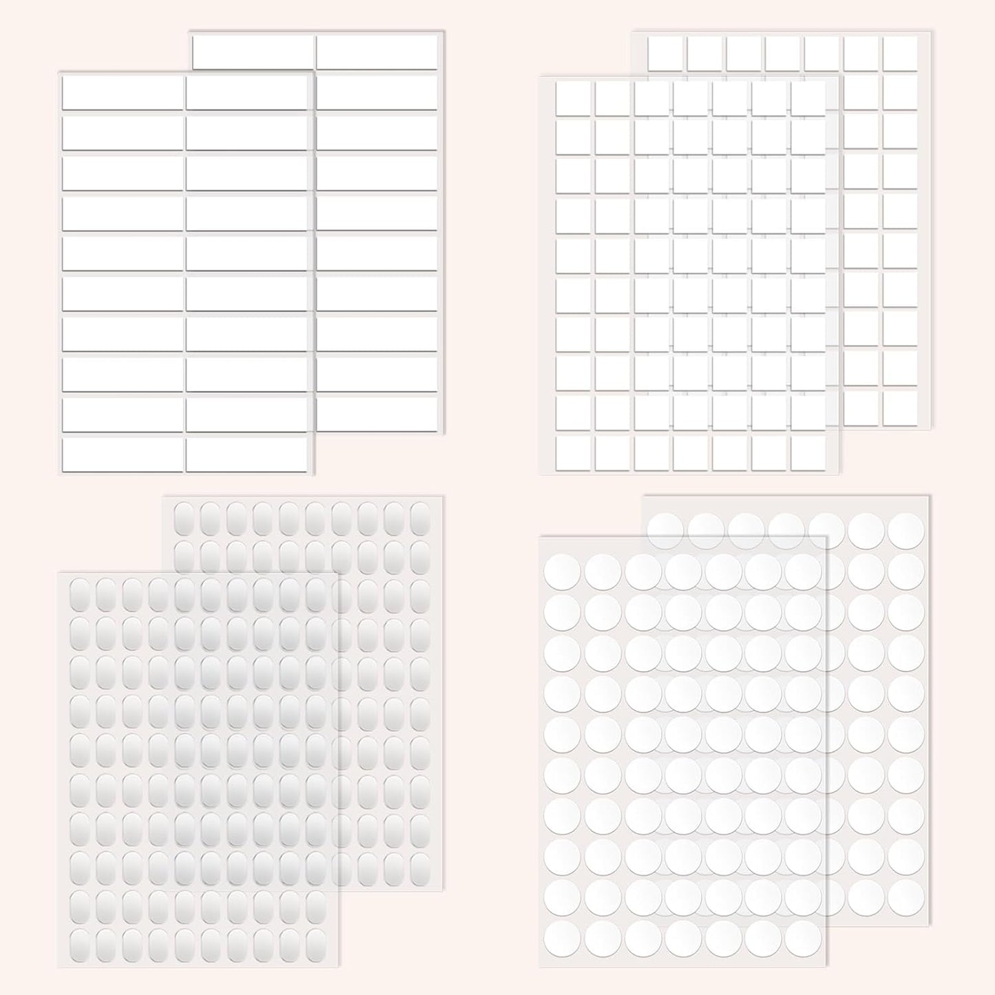 520pcs Double Sided Tape Wall Nano Sticky Dots Mounting Putty Two Sided Adhesive Strong Sticky Tack Multi-Shape Museum Putty No Traces - Crafts Poster Decoration Picture Hanging Crafting Party