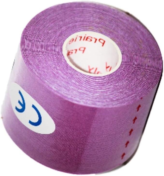 PreCut Kinesiology Tape Sport Pro (20 Pre Cut 10 Inch Strips per Roll) Athletic Recovery Muscle Support Physio TheWrapeutic Aid (Purple) (Single Roll)