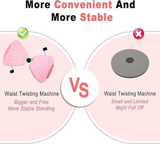 Waist Twister Ab Machine with 300 lbs Weight Capacity Anti-slip twist board Noiseless Home Gym Exercise Equipment for Women Men