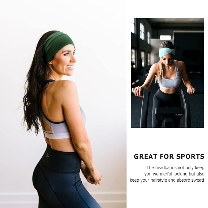 DRESHOW Headbands for Women Girls Vintage Headband Knotted Headwraps Criss Cross Hair Bands Accessories