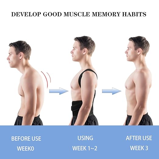 Back Brace Posture Corrector for Women Men -Adjustable and Breathable Support Scoliosis for Waist - Improve Back Posture for Body Correction and Lumbar Support M(29"-33")