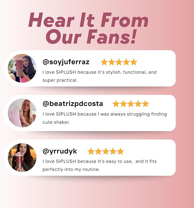 Paradise Shaker Bottle, 24 oz, Insulated Stainless Steel Protein Shaker, Smoothie and Pre Workout for Women, with Leakproof Twist-Off Chug Cap, Quiet Mixing, Pink Ombre, Pismo Sunset