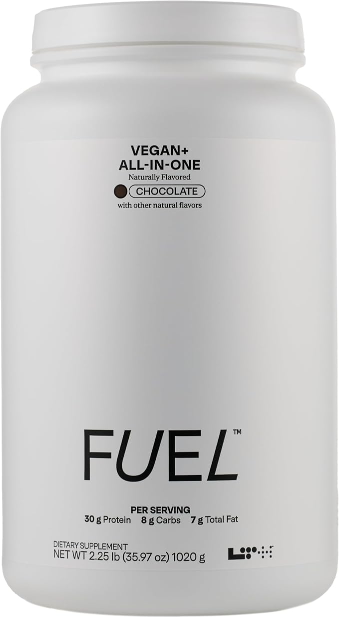LTH Fuel Vegan & All-in-One - Trusted by Life Time Fitness Members - 30g Protein - Plant-Based Protein Meal Replacement - Vitamins, Minerals, Digestive Enzymes & Probiotics - Chocolate, 20 Servings