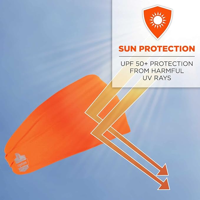 Ergodyne Chill-Its 6634 Cooling Headband, Sports Headbands for Men and Women, Moisture Wicking