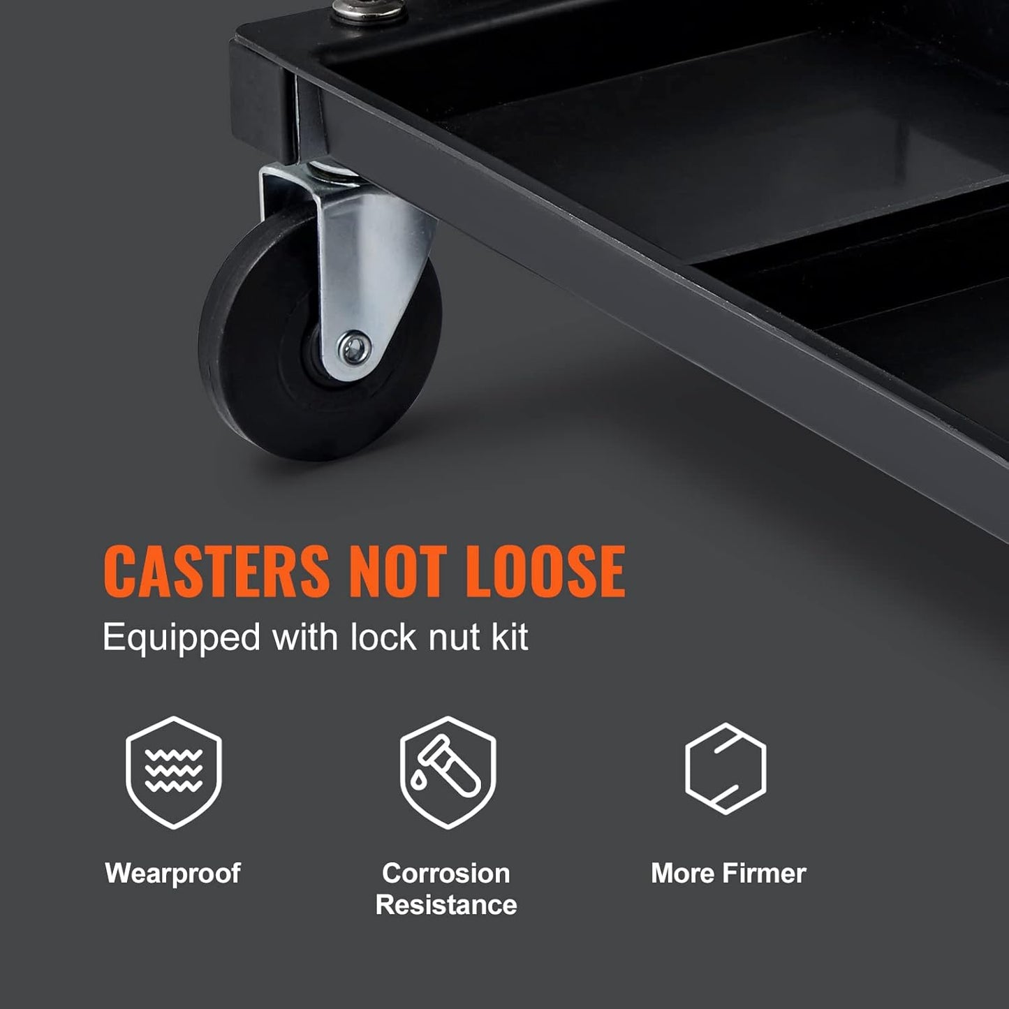 VEVOR Rolling Creeper Garage/Shop Seat, 250 LBS Capacity Padded Rolling Workshop Stool with Tool Tray Storage, Mechanic Stool for Garage, Shop, Auto Repair, Black