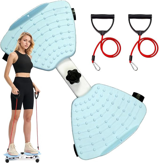 Waist Twister Machine with Resistance Bands - 300 lbs Weight Capacity, Non-Slip Twist Board, Noiseless Ab Twister for Belly Fat Loss, Home Gym Equipment for Women/Men
