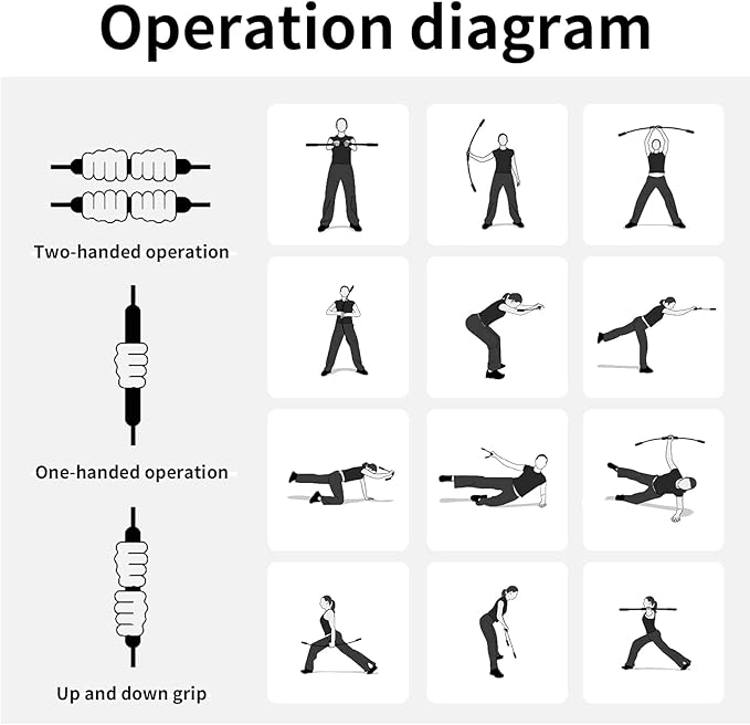 Elastic Fitness Bar Fitness Body Bars Muscle Strength Training Fitness Equipment Arm Bar Suitable for Your Workout at Home