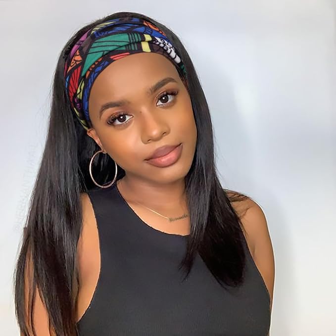 DRESHOW Wide Headbands for Women Knotted Turban HairBands Boho Head Bands for Women's Hair Non-Slip Yoga Workout Hair Accessories 4 Pack