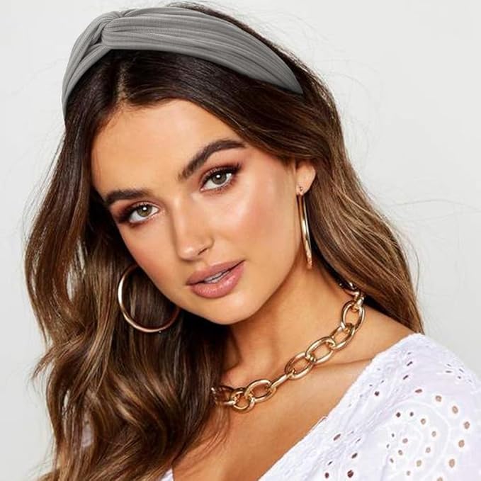 DRESHOW 8 Pack Headbands for Women Criss Cross Vintage Head Wrap Boho Headband Twisted Elastic Hair Accessories