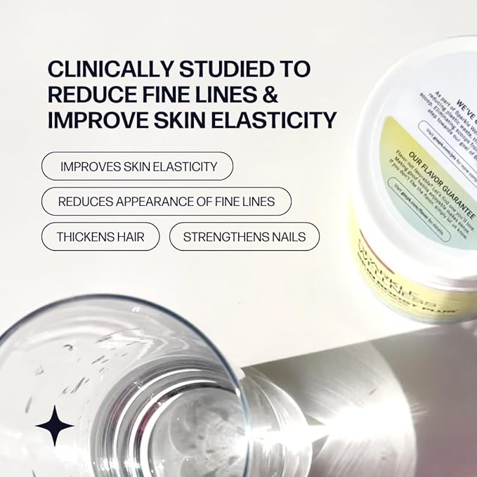 Sparkle Wellness Skin Boost Plus Verisol Collagen Peptides Protein Powder Vitamin C Orange Plus Supplement Drink, 7.7 oz