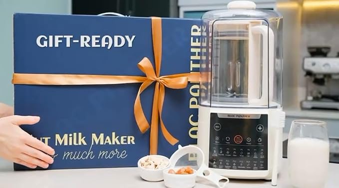 16-in-1 Blender & Nut Milk Maker, 50oz β Soy/Oat Milk, Plant-Based Milk, Milkshake, Soup Maker. 8 High-Speed Blades, Ultra-Quiet Noise Canceling, Auto Timer, Heat Insulation.