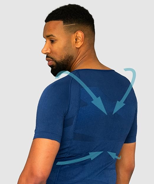 Men's Posture Corrector T-shirt | Anti Back Pain | Straightens Back and Shoulders | Compression | Undershirt | Short sleeves