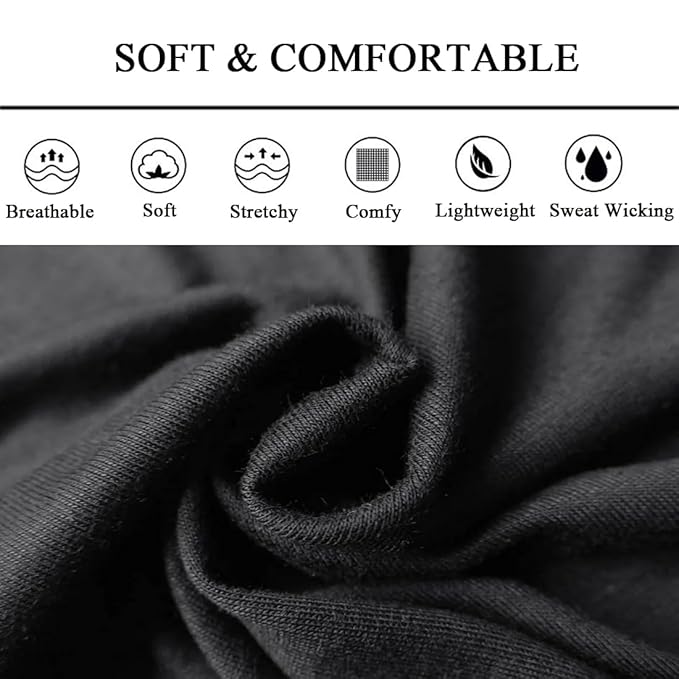 Wide Headbands For Women Stretch Headband Boho Head Bands Women's Hair Band Turban Workout Hairband Accessories Black Gray White 6 Pack