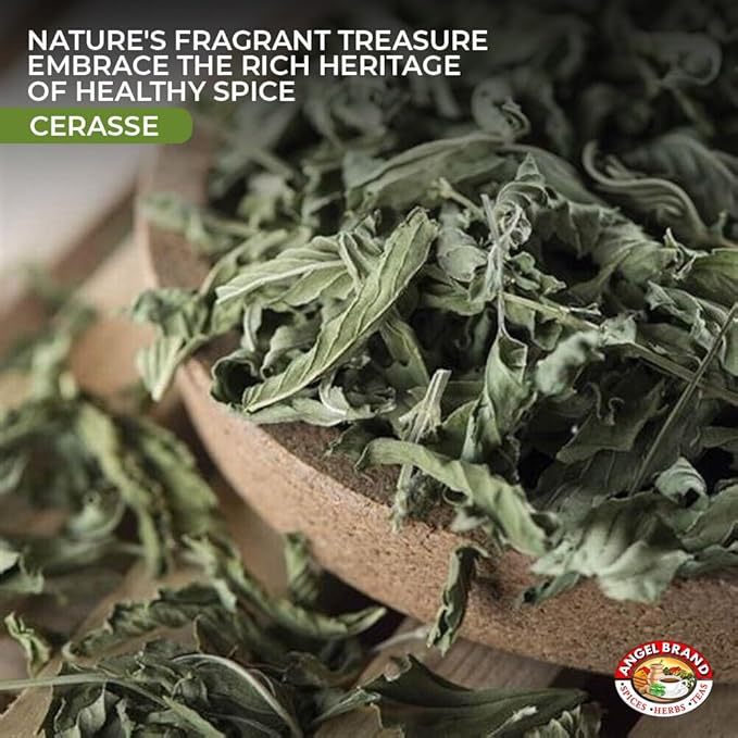 Angel Brand Dried Cerasse Leaves 0.25 0z Pouch Pack of 3 - Melon Bitter Leaf Spice Derived from Melon Plant - Provides Health Benefits - Offers Slightly Bitter & Robust Flavor