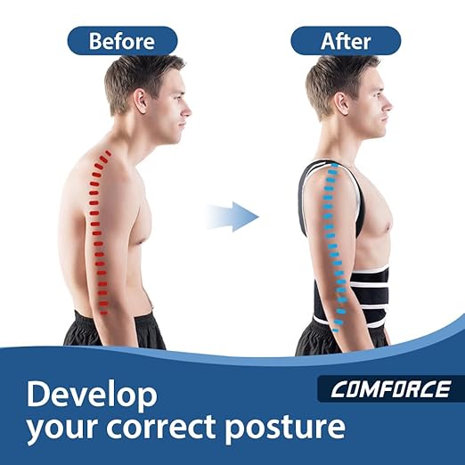 Adjustable Posture Corrector Brace for Women & Men, Breathable Back Support, Comfortable Posture Straightener for Upper or Lower Back, Daily Wear