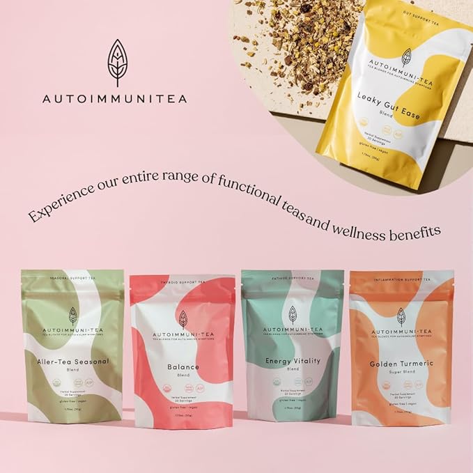 Digestive Tea – Leaky Gut Blend by AutoimmuniTea – Overall Digestive Support, and Stomach Sooth, Made of Organic Marshmallow root and Licorice Root, Cinnamon and Chamomile, IBS AIP Diet – 15 Tea Bags