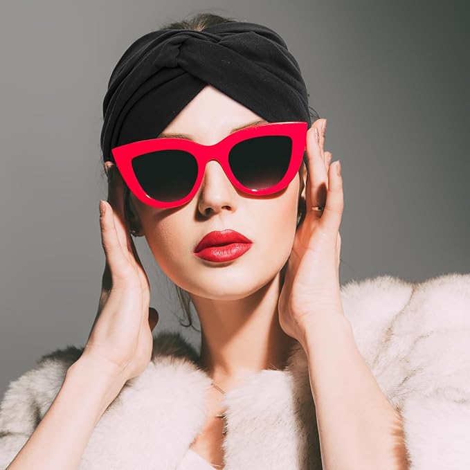 S&N Remille Wide Headbands for Women, Large Hairband, Elastic Non-Slip Headband Twist Knotted Accessories, Yoga Workout Vintage Hair 3 Pack (Colour-8)