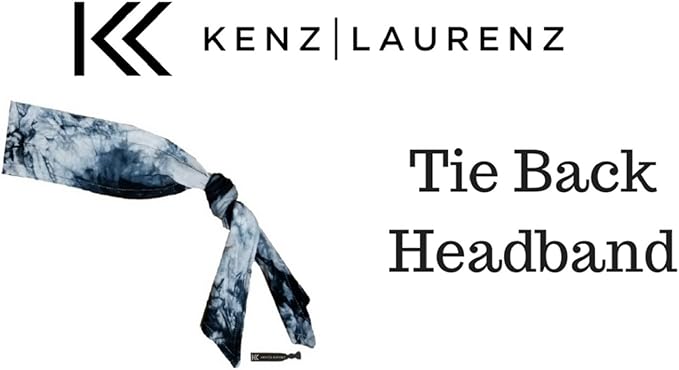 Kenz Laurenz Headbands Tie on Headband for Women Men Running Athletic Hair Head Band Elastic Sports Sweat Basketball Sweatband Stetchy Yoga Workout Sweatbands Adjustable Non-Slip Moisture Wicking