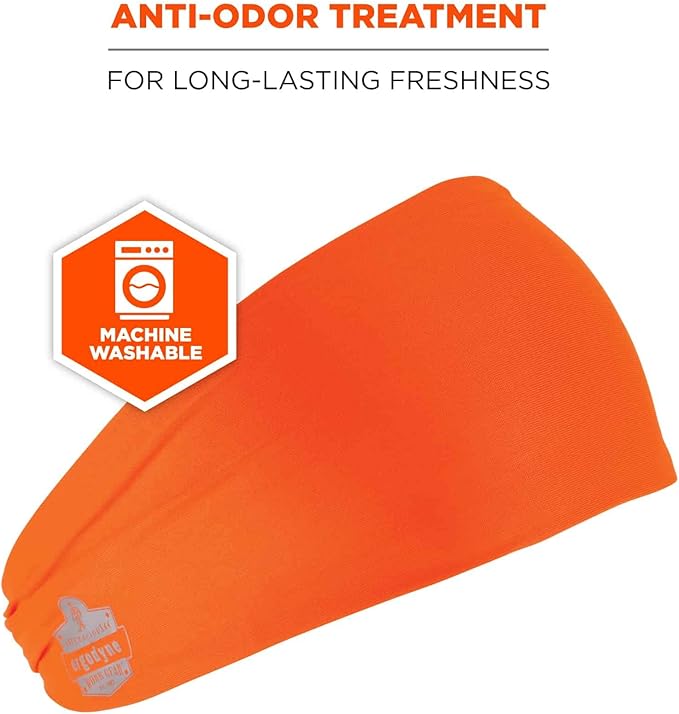 Ergodyne Chill-Its 6634 Cooling Headband, Sports Headbands for Men and Women, Moisture Wicking