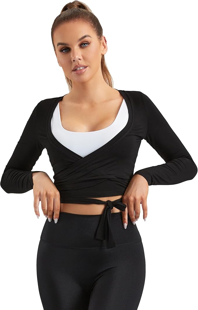 Women Tie Front Shrug Long Sleeve Bolero Cardigan Lightweight Casual Tops