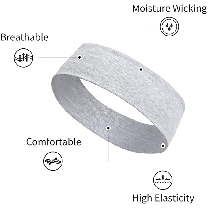 TERSE Hair Bands for Women's Hair Thin Cloth Headbands for Women Soft Stretchy Head Bands Solid Hair Hands