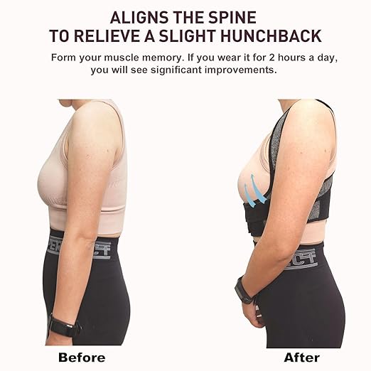 CMCOOPLX Posture Corrector for Women-Invisible Lightweight Back Brace Support for Neck, Shoulder and Upper Back Pain Relief - Improve Posture, Correct Hunchback Slouching (Medium)