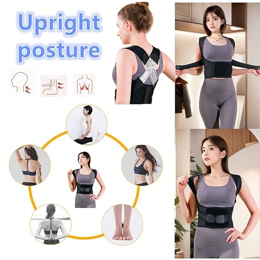 Back Brace for Women and Men,Shoulder Straightener,Back straightener,Adjustable Posture Corrector Suitable for Upper and Lower Back Pain Relief-Scoliosis,Hunchback,Spine Corrector(XXXL)